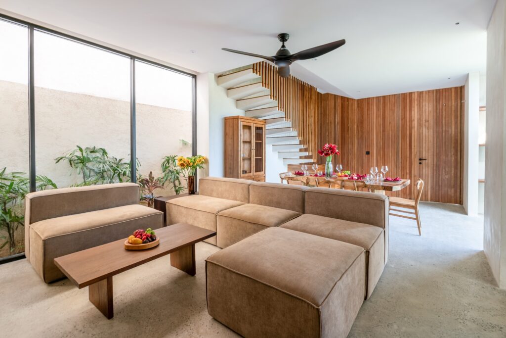 Comfortable living room seating at Villa Amorino Bereban Bali